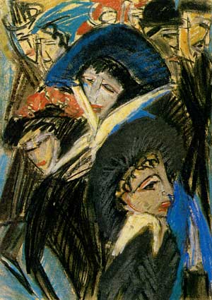 E. L. Kirchner: Frau auf Strasse 1913